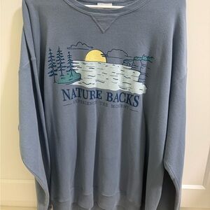 Nature Backs Blue sweatshirt